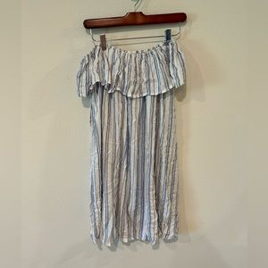 Blue and white dress